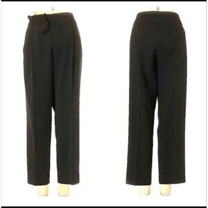 VINCE Pants Women's Black High Waisted Paper Bag Tie‎ Cropped Pockets Size 4